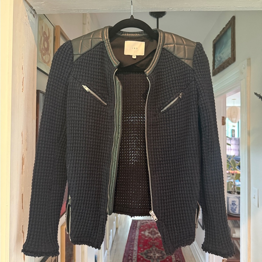 IRO Black and Navy Quilted Women's Jacket